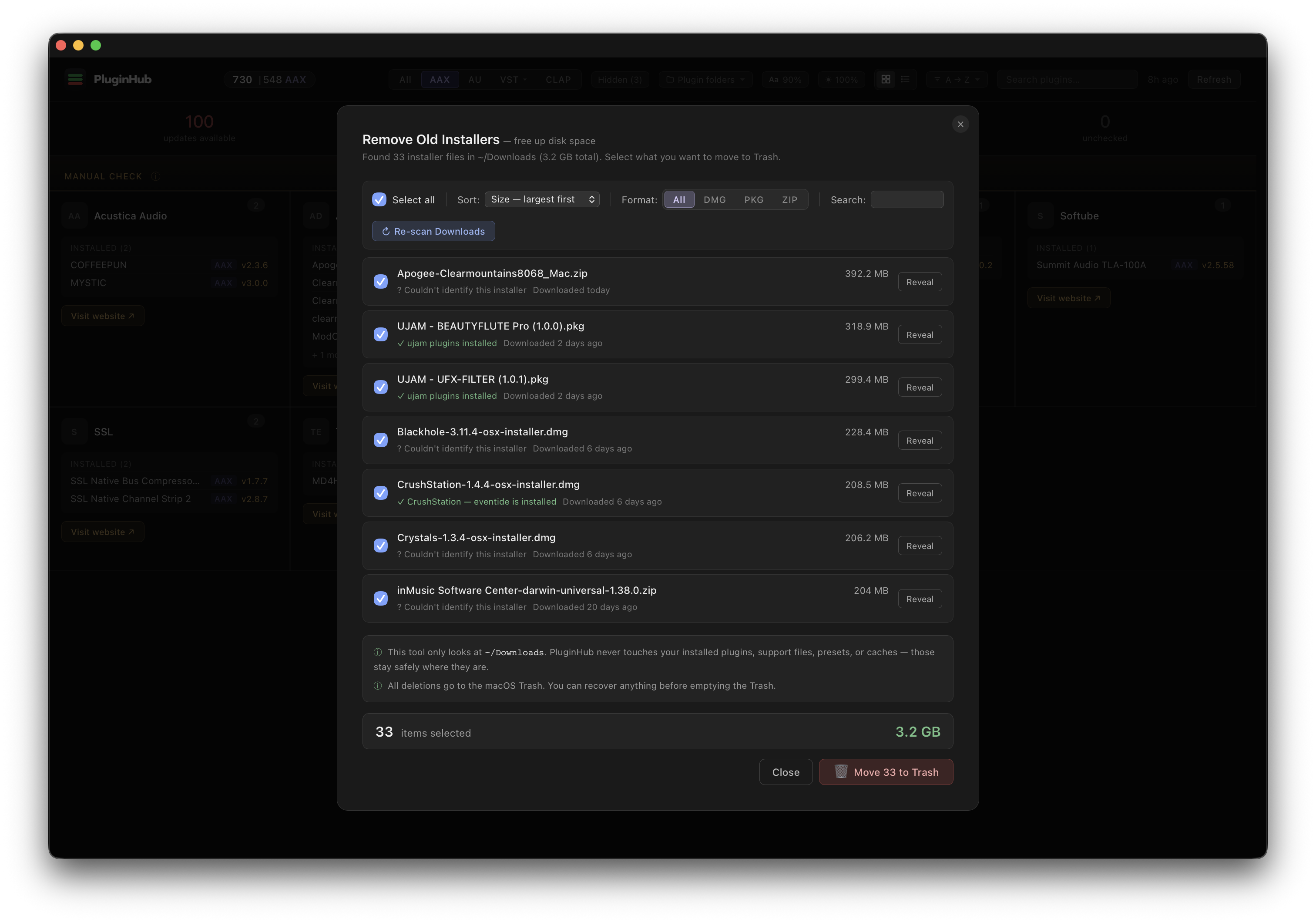 PluginHub — cleanup installers view
