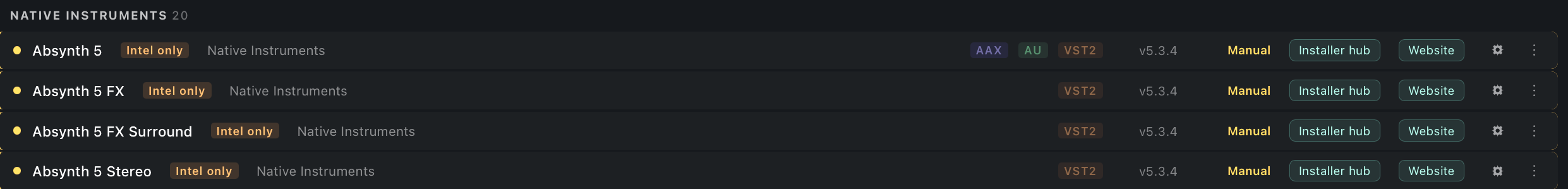 Intel-only plugins flagged