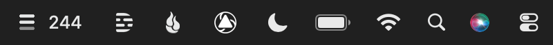 macOS menu bar with the PluginHub icon and update count at the far left