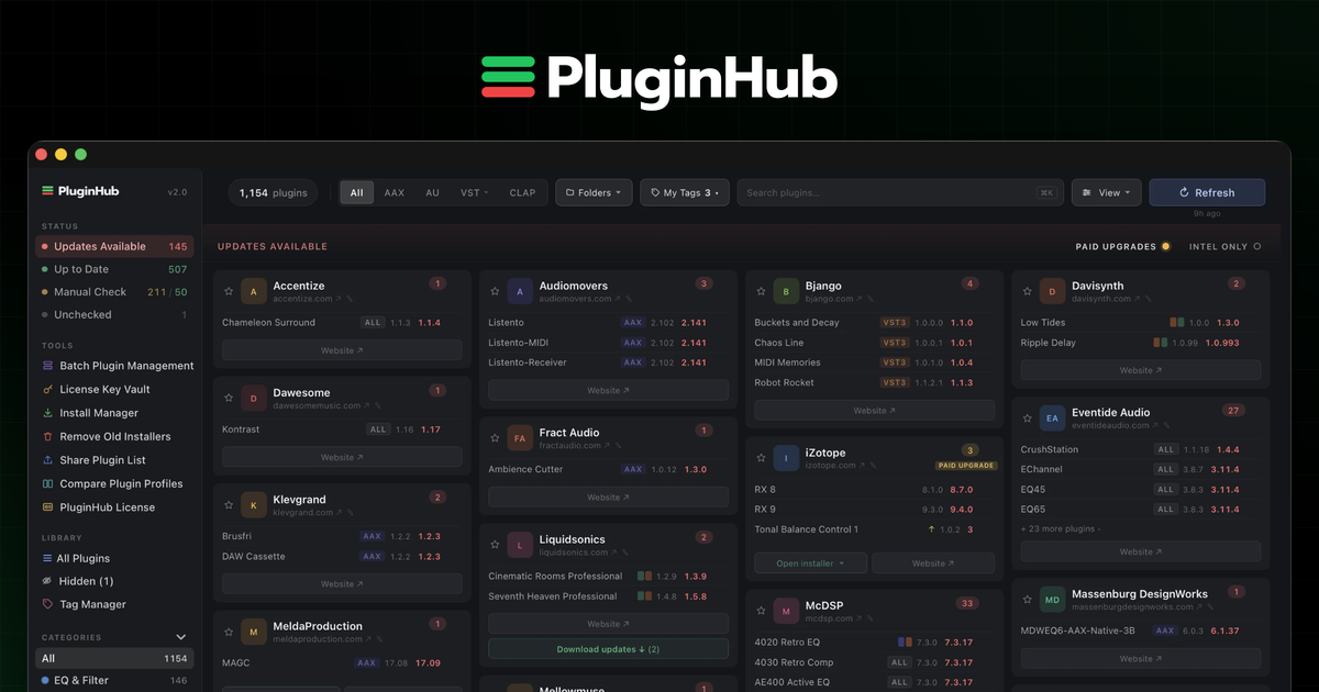 PluginHub - Plugin Management Tool for Mac and Windows