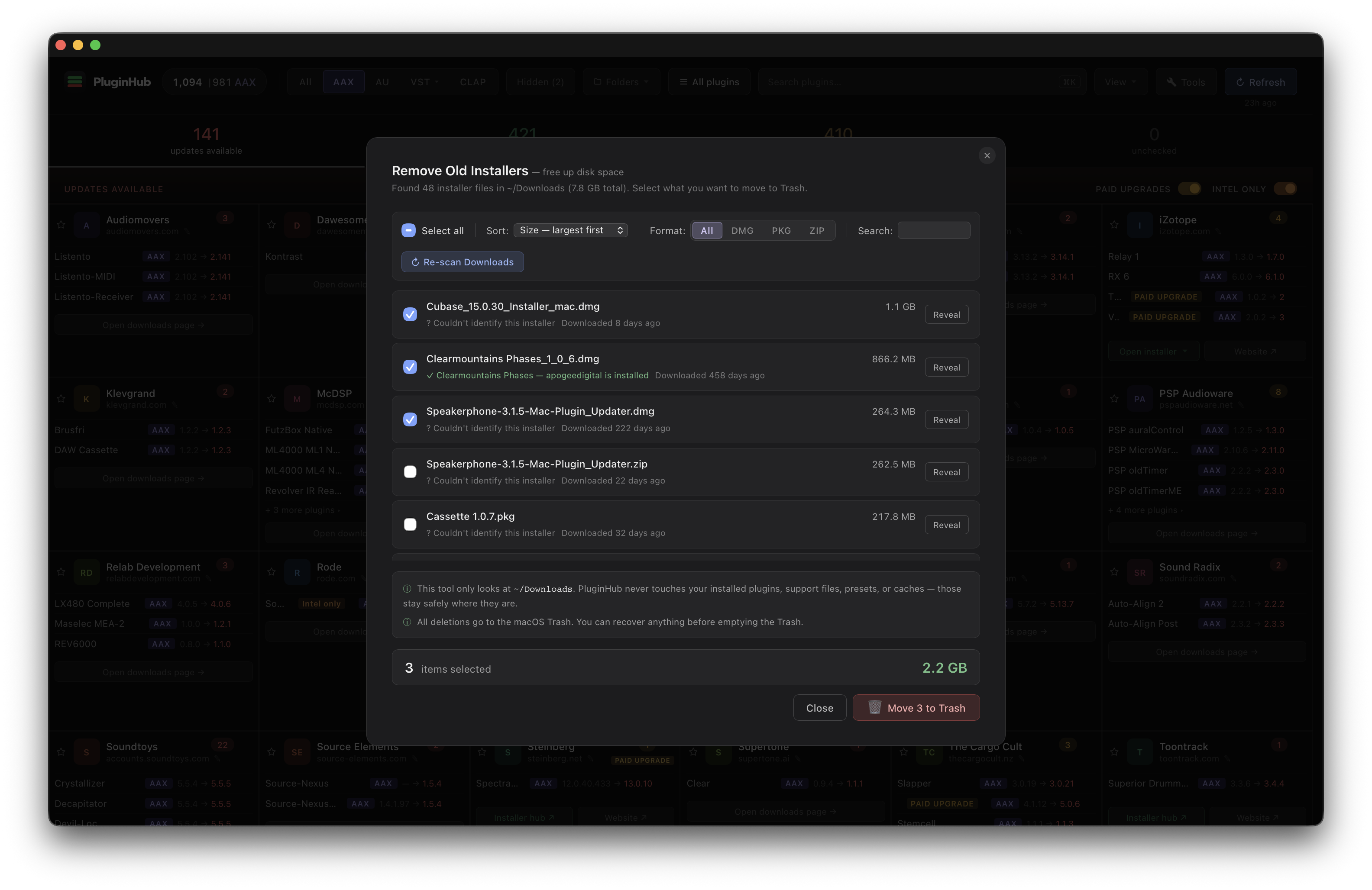 PluginHub — cleanup installers view