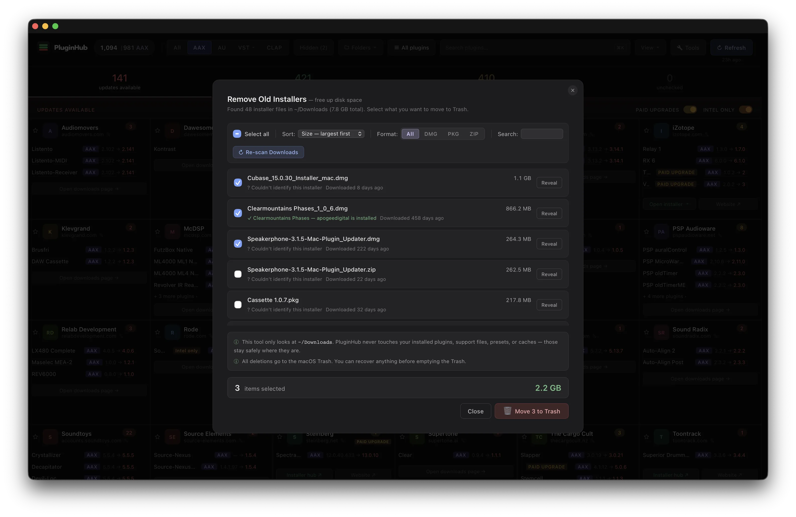 PluginHub — cleanup installers view